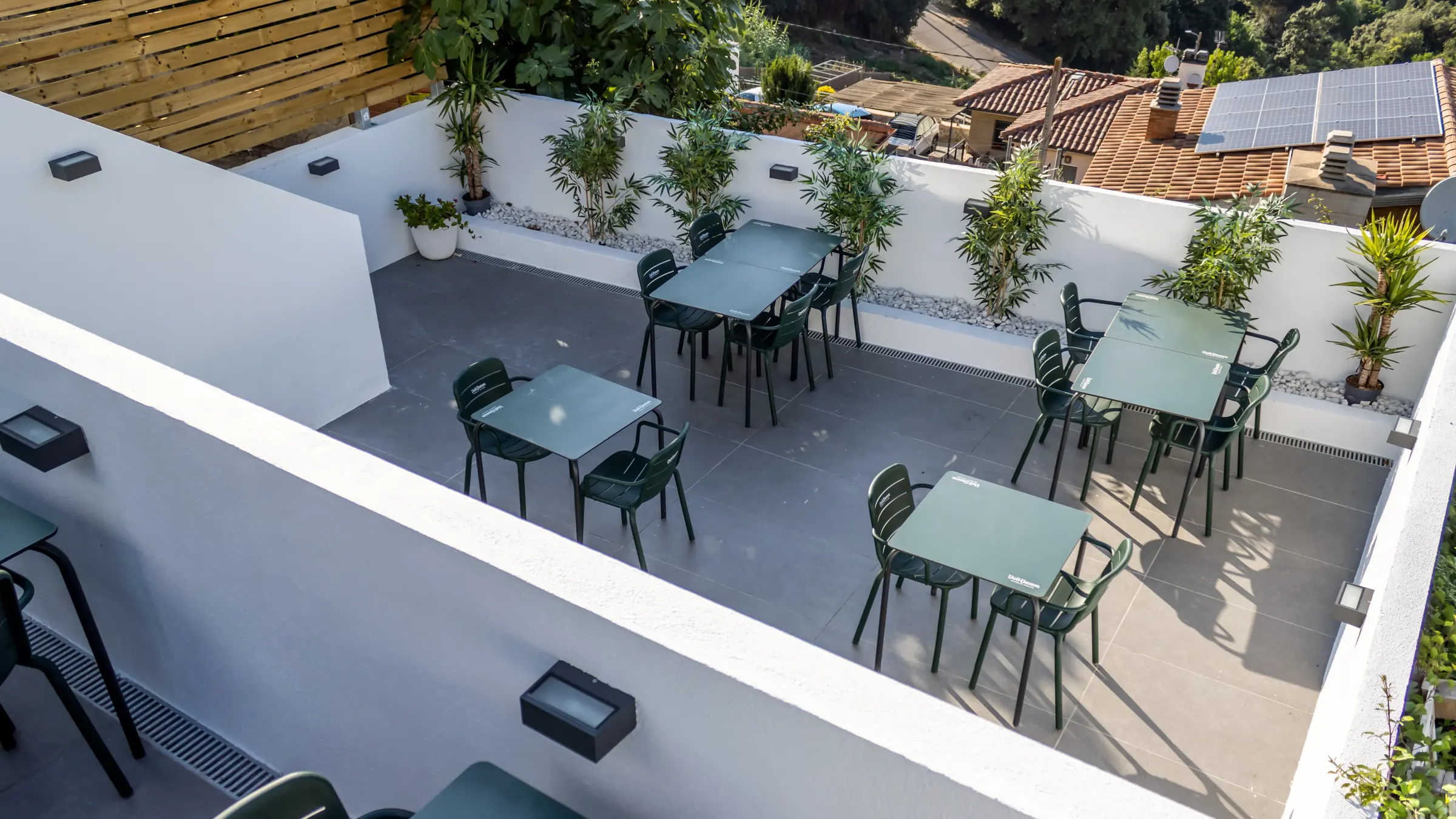 Els dos nivells de la terrassa